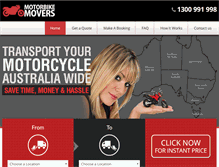 Tablet Screenshot of motorbikemovers.com.au